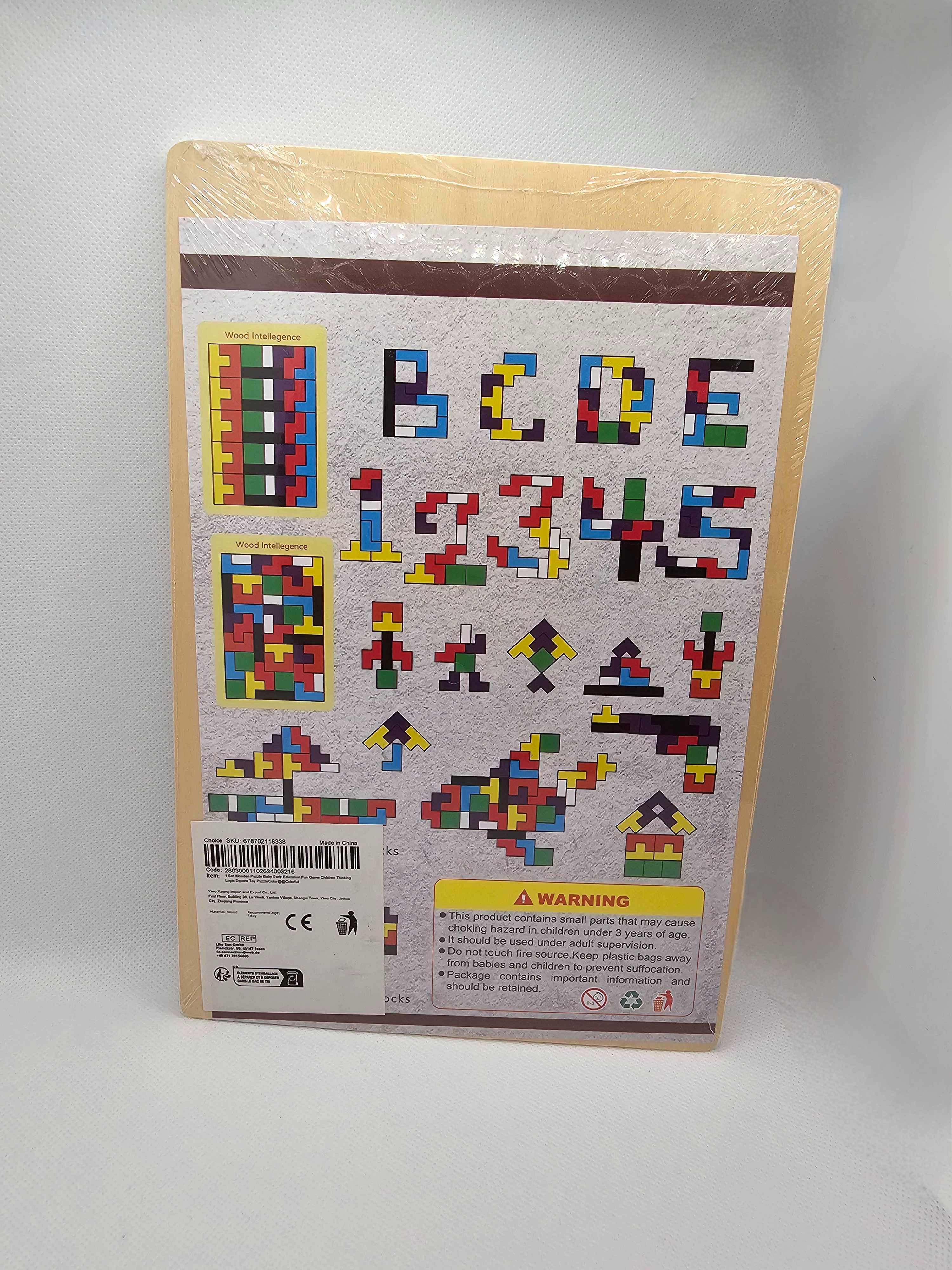 Drewniane Klocki Tetris – Kreatywna Układanka „Wood Intelligence”