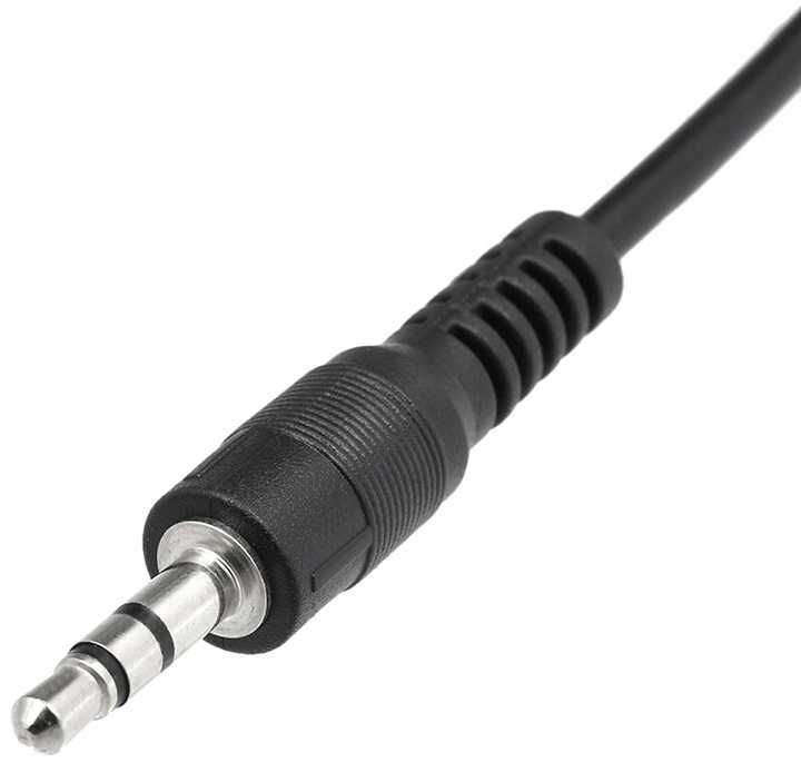 Kabel mini jack 3,5mm audio stereo 1m czarny * Video-Play Wejherowo