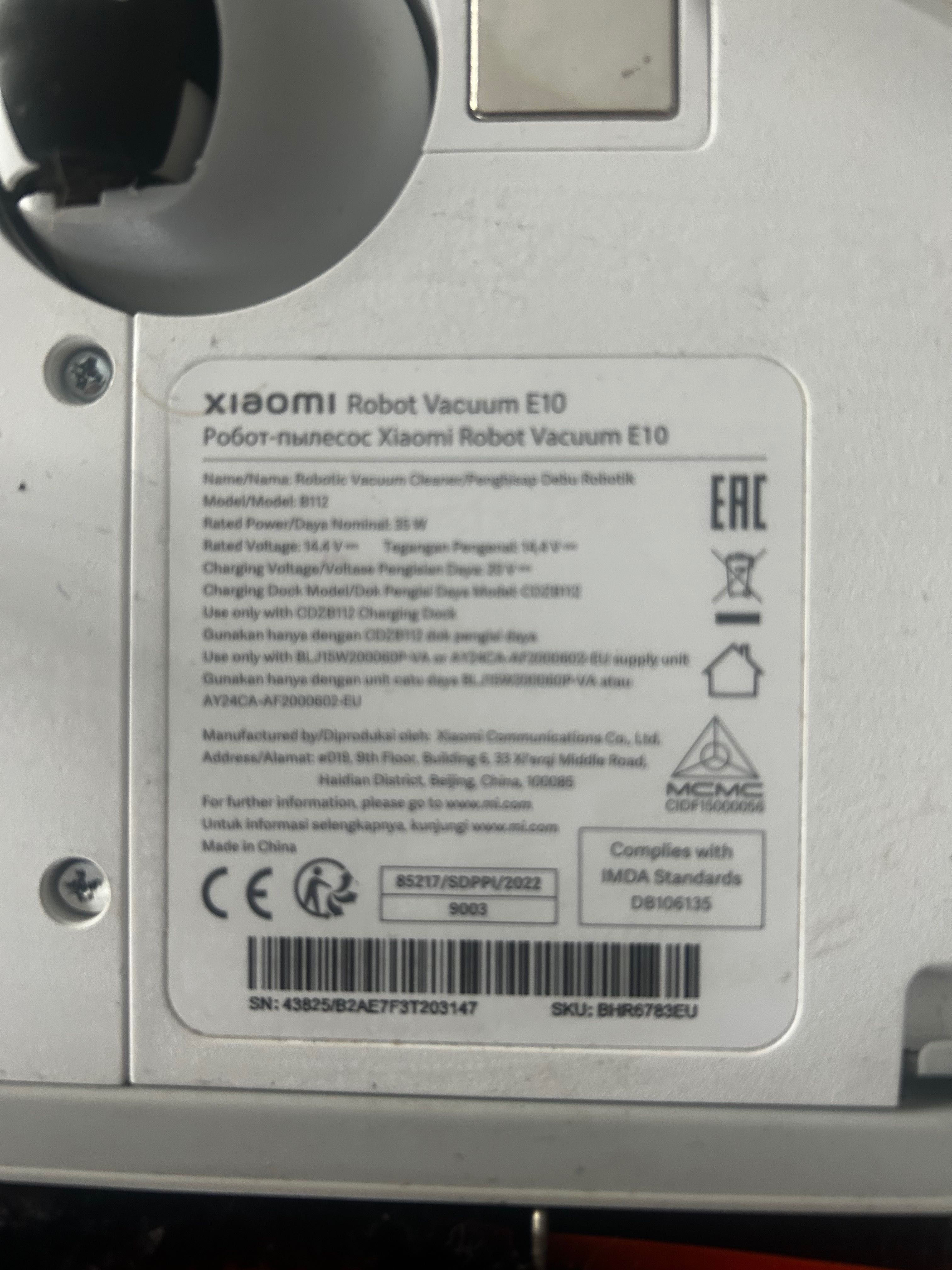 Odkurzacz automatyczny mop Xiaomi Robot Vacuum E10