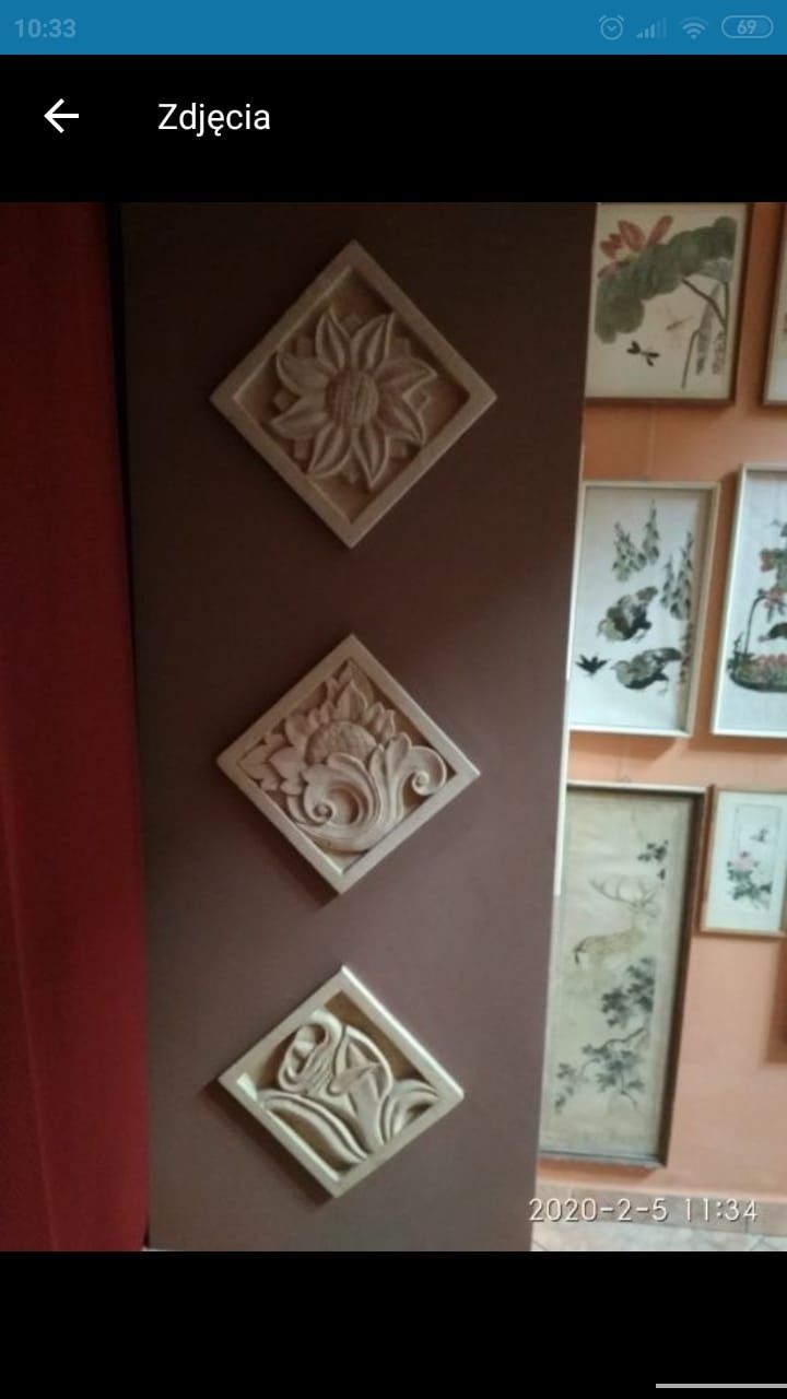 Piaskowiec płyty ręcznie rzeźbione z Indonezji