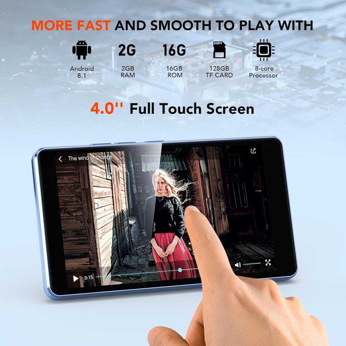 Медіаплеєр MP4 Player Agptek T06S Blue