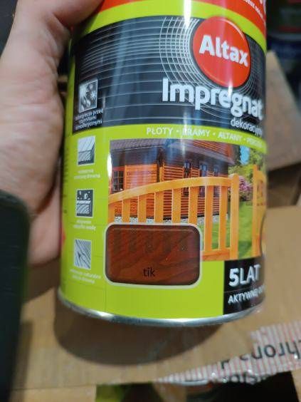 Altax 1L impregnat różne kolory farba lakier altana płot