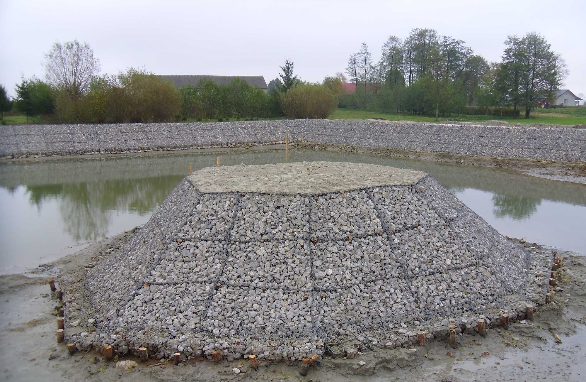 Materace gabionowe - umacnianie skarp, nasypów, stawów