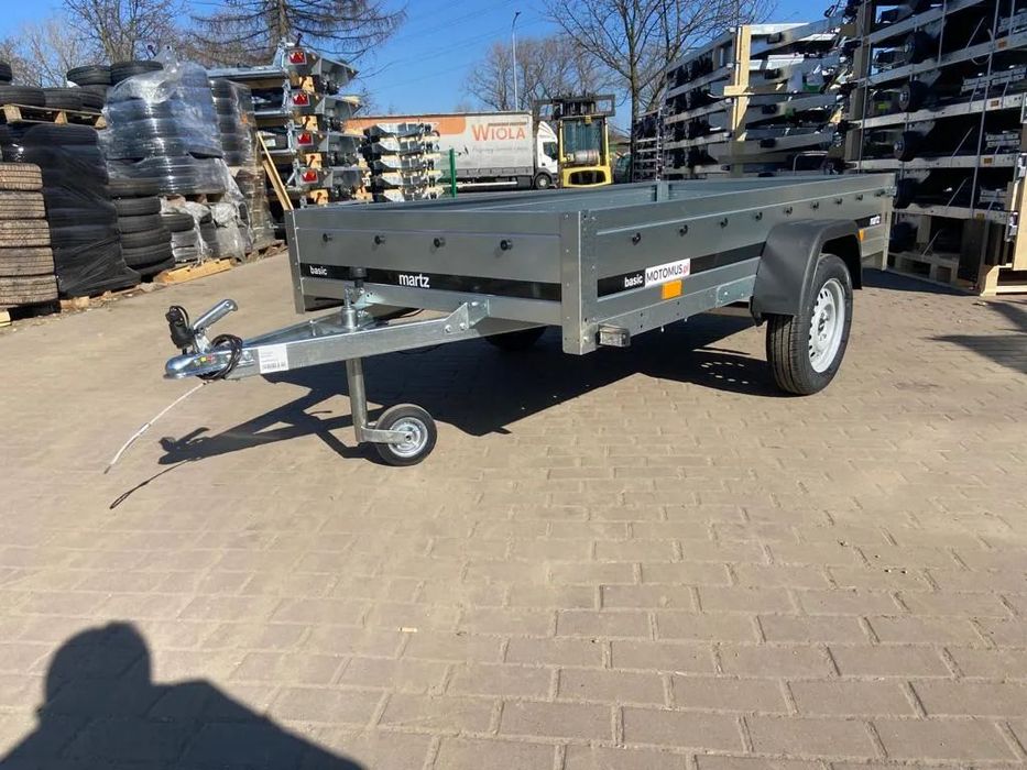 Martz Przyczepa Martz Basic 230 1 oś 230x126x30cm DMC 750 kg dostawa pod dom  Przyczepa Martz 230x126x30 1 oś 264x126x30cm dostawa Wrocław
