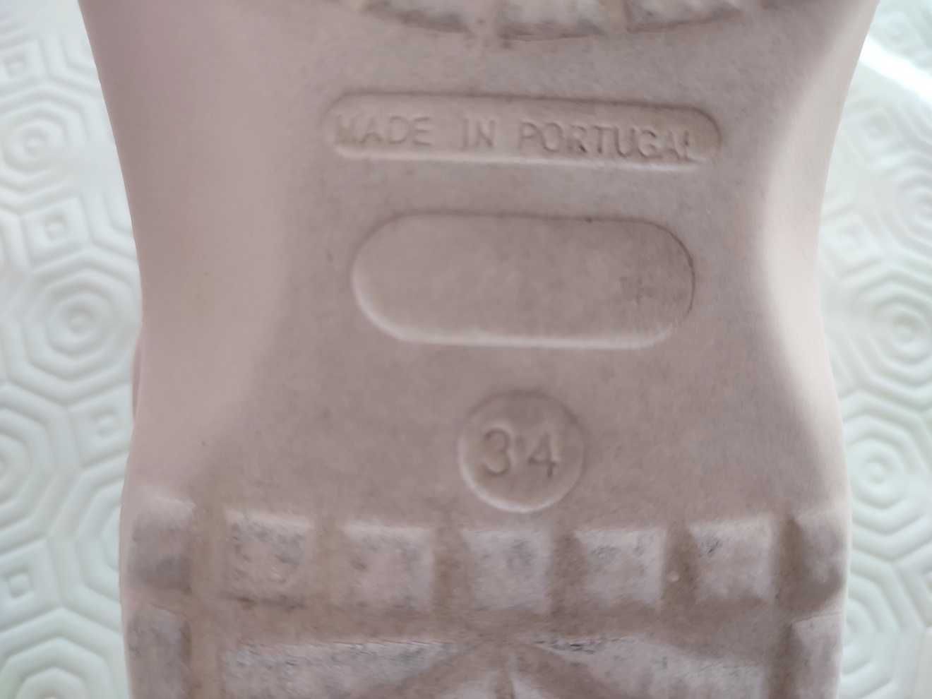 Sandálias tipo Crocs rosa – tamanho 34 (infantil)