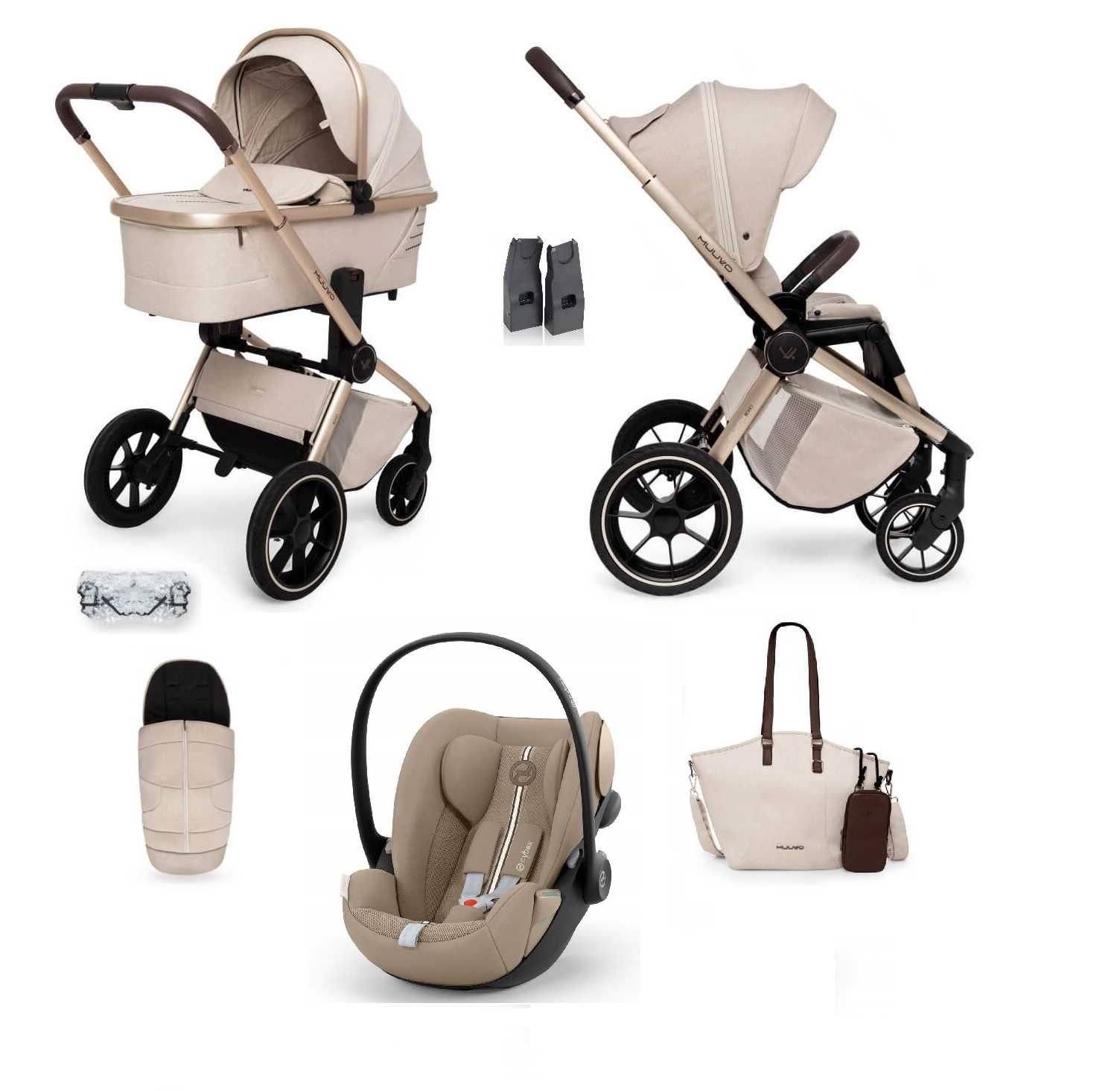 Muuvo Quick BOHO 4w1 wózek uniwersalny ,opcja 3w1, 2w1
