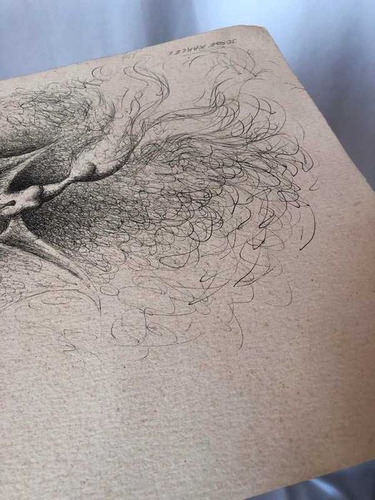 Desenho Tinta da China Vintage Jorge Marcel