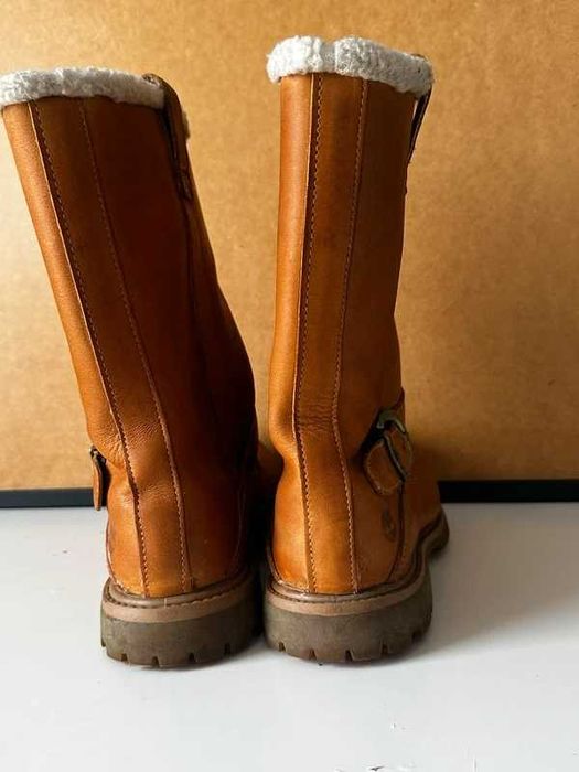 Timberland skórzane ocieplane boots 40 | brązowe, klasyczne