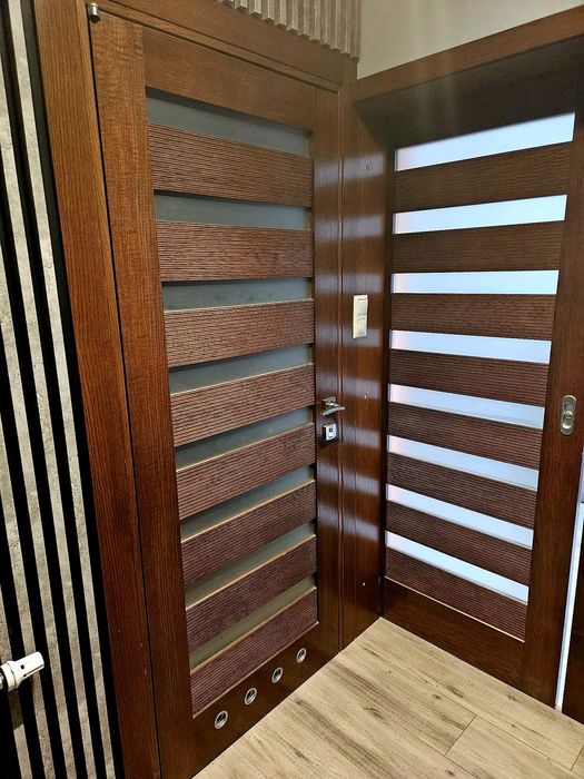 Drzwi wewnętrzne drewniane 3 sztuki