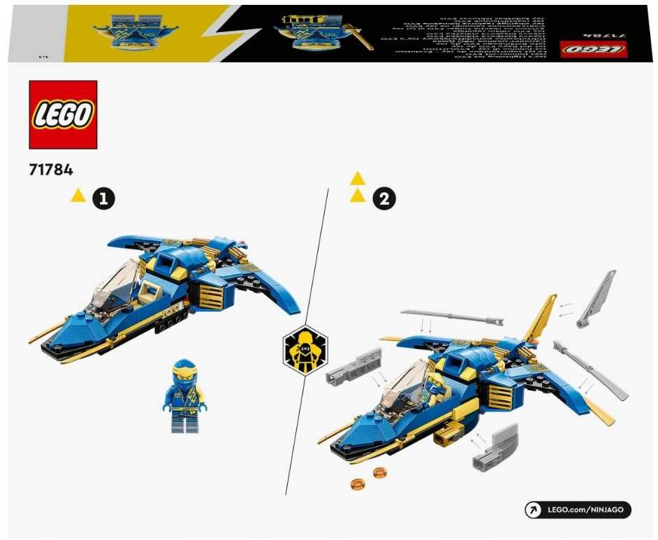 LEGO NINJAGO 71784 Odrzutowiec Ponaddźwiękowy Jay’a EVO