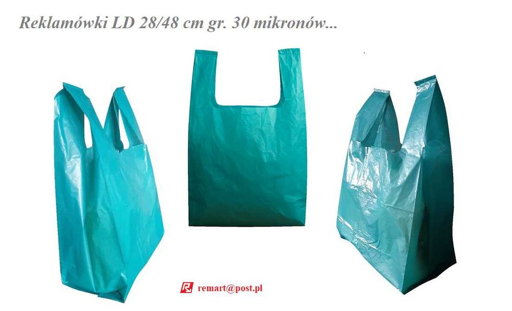 reklamówki grube średni rozmiar 70 sztuk
