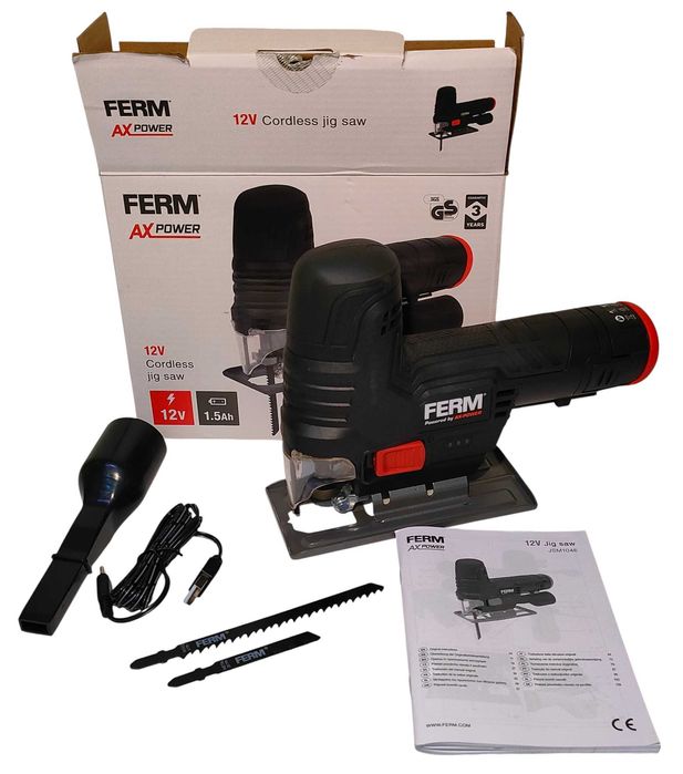 Wyrzynarka Ferm zasilanie akumulatorowe 12V 1.5Ah JSM1046 JAK NOWA