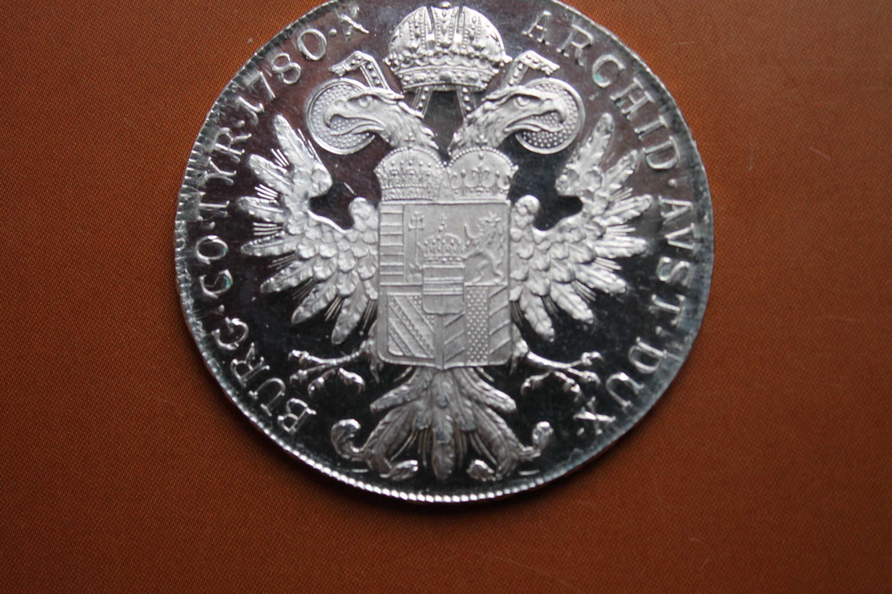 Срібна монета Талер Марії Терези 1780 Австрія блеск шик