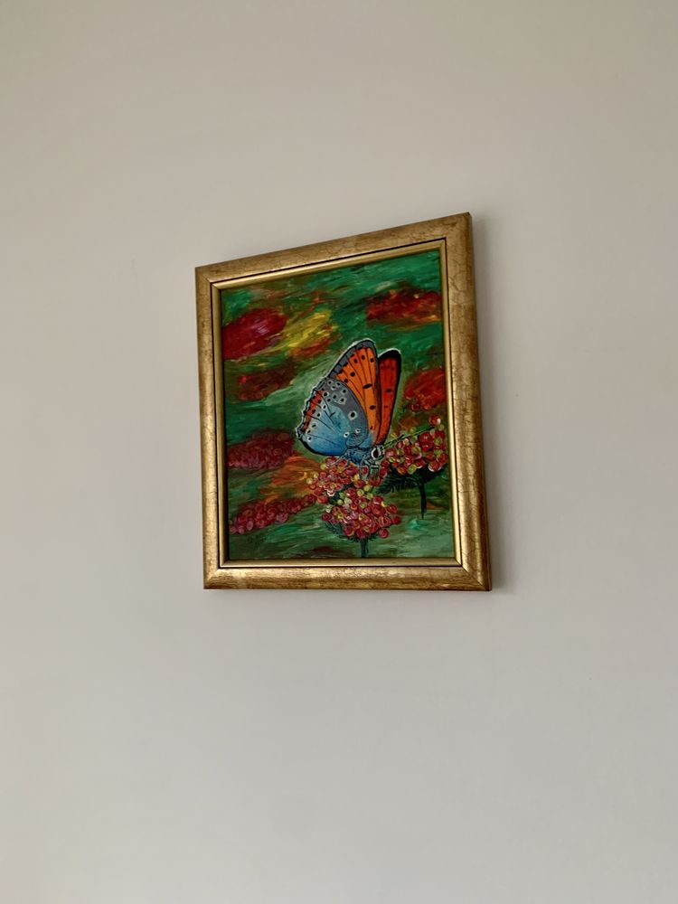 Motyl piekny obraz olejne i akryle na płótnie Vincenty P.