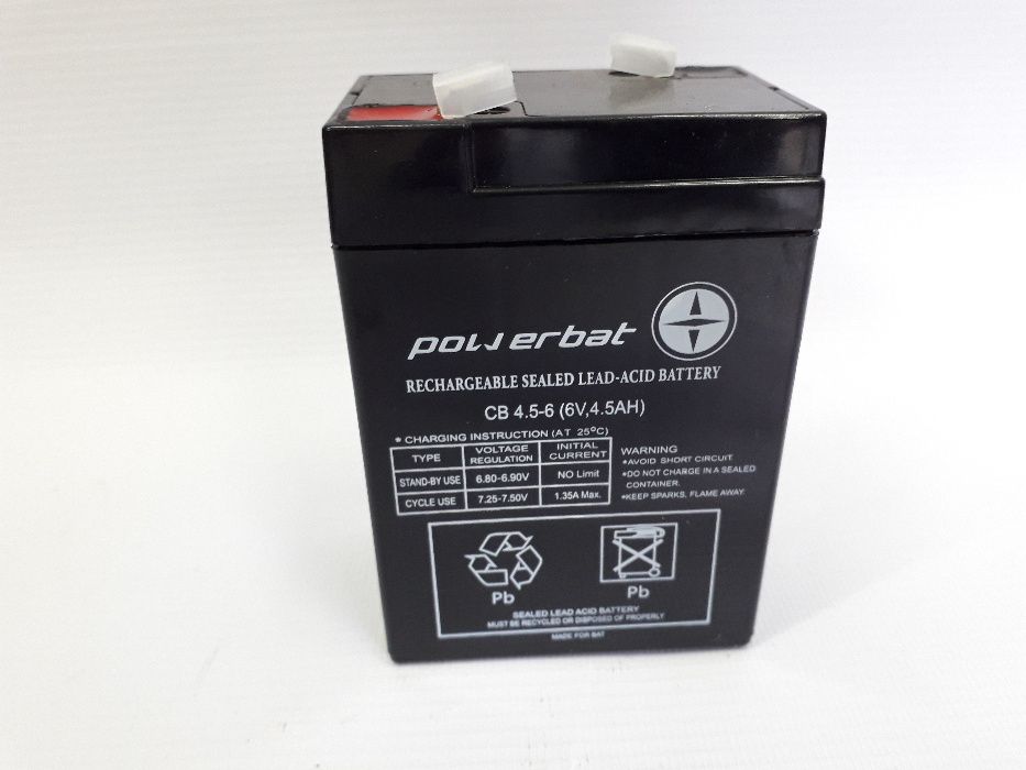 Akumulator 6V 5Ah AGM CB 4.5-6 POWERBAT żelowy