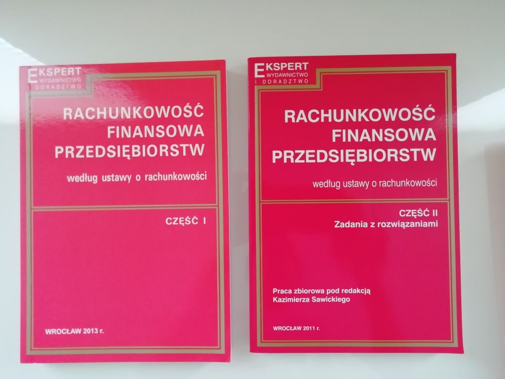 Rachunkowość finansowa przedsiębiorstw cz 1 i 2 red. Sawicki