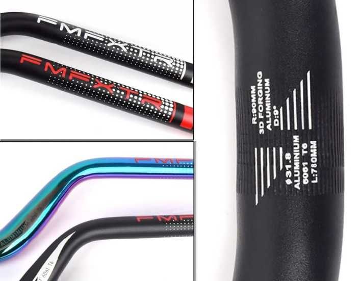 Kierownica rowerowa zjazdowa FMFXTR 780 mm MTB BMX wznios 90mm rainbow