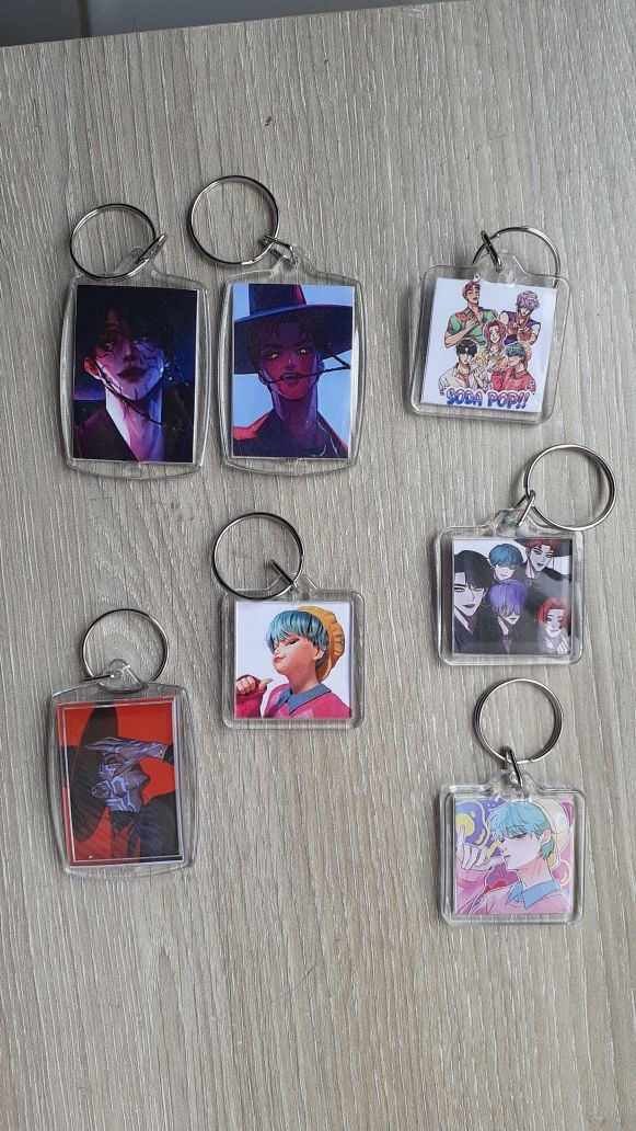 Porta chaves acrilico saja boy kpop demon hunters anime