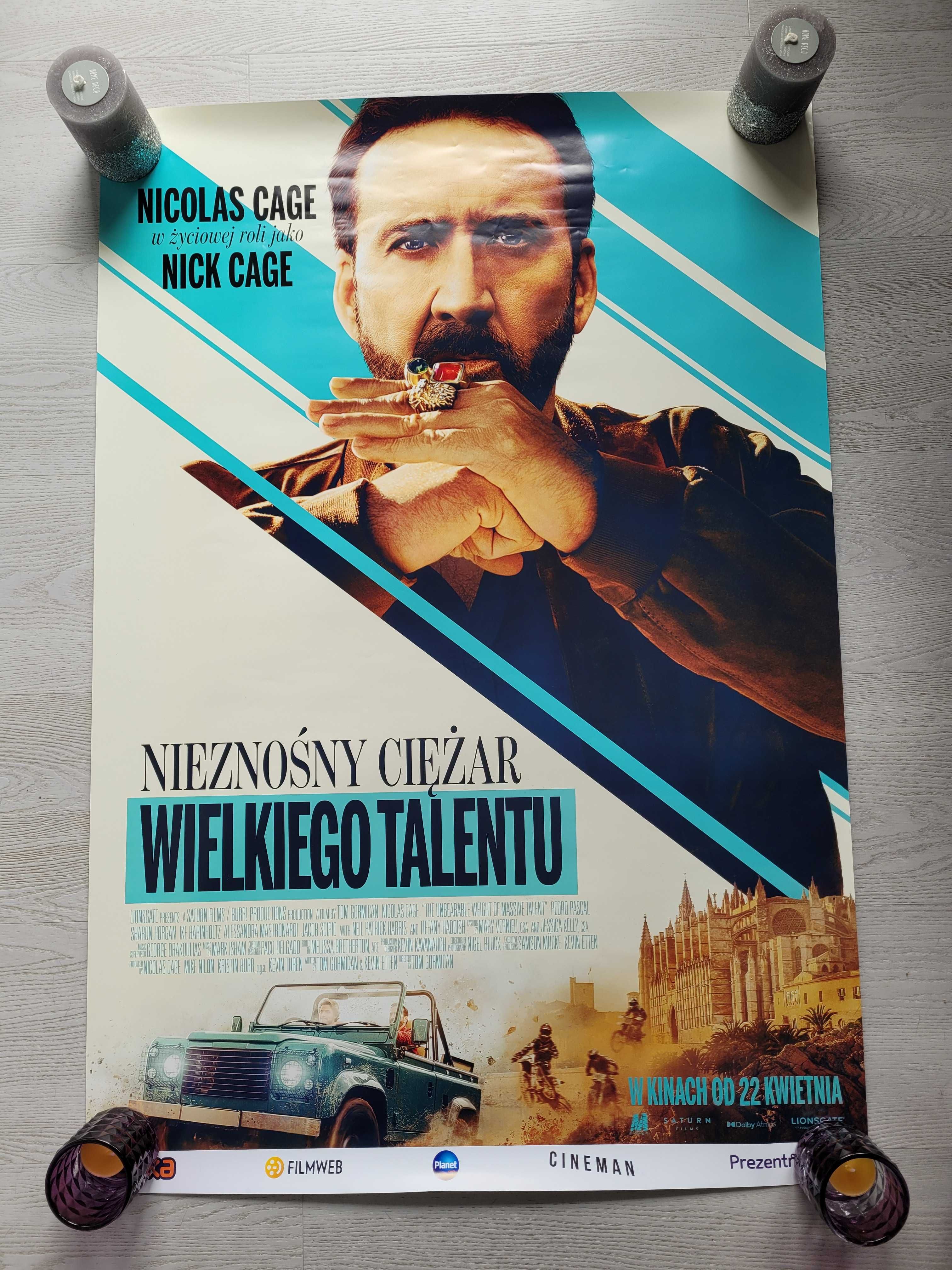 Plakat kinowy z filmu Nieznośny ciężar wielkiego talentu Nicolas Cage