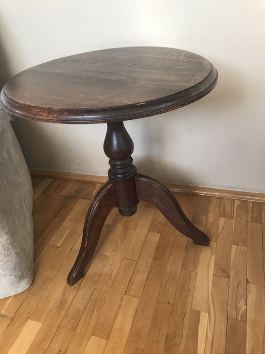 Stolik okragly debowy