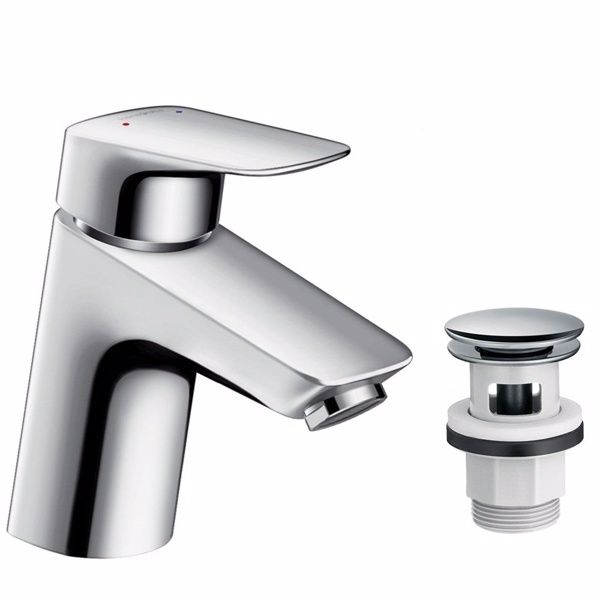 Bateria stojąca Hansgrohe Logis Basin 70 z korkiem (push - open)