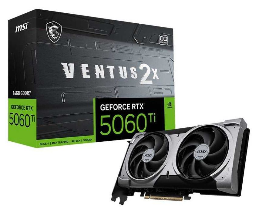 НОВА Відеокарта MSI GeForce RTX 5060 Ti 16GB VENTUS 2X OC PLUS