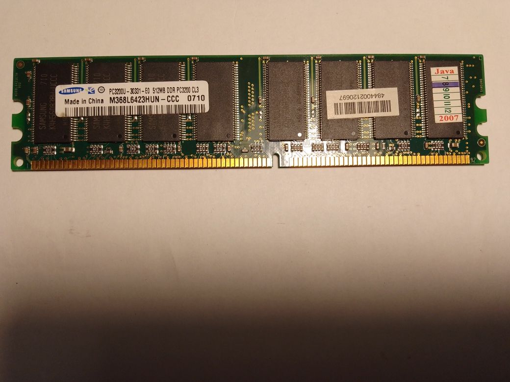 Модулі пам'яті DDR1 512 MB PC 3200 Samsung, Kingston