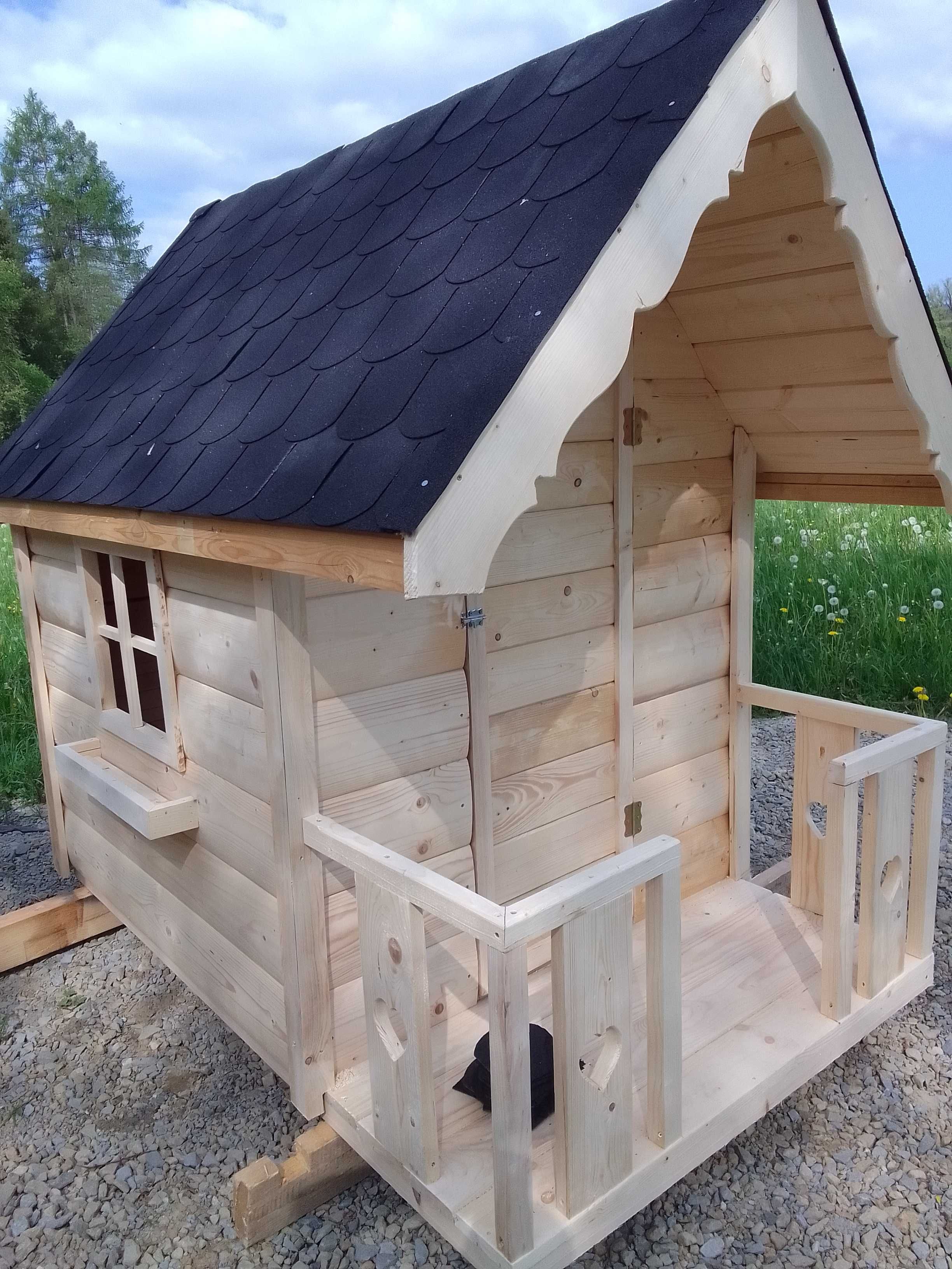Drewniany domek dal dzieci Solidny Stylowy dostępny