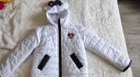 Демисезонная курточка жилетка Минни-Маус, куртка, с капюшоном на девоч