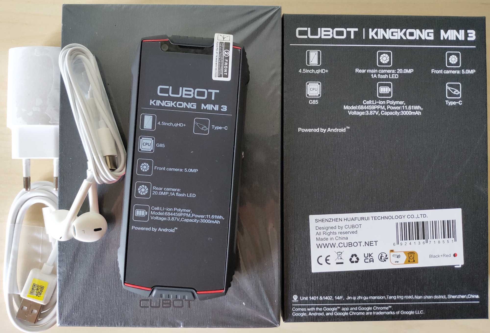 Компакт Cubot KingKong Mini 3 6+128GB 4.5" захист IP68/IP69K