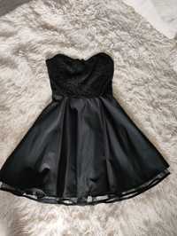 Sukienka XS 34 XXS 32 czarna elegancka na wesele uroczystość okazję