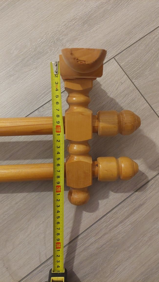Karnisz drewniany,  podwójny, 260cm, zadbany