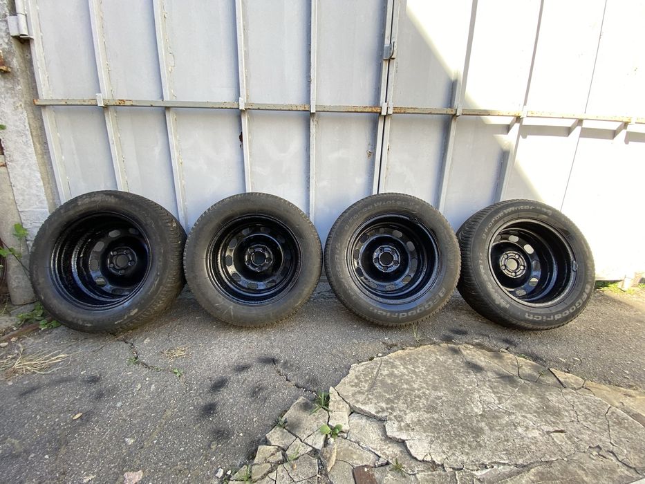 Продам резину с дисками 5х100 зима 195/65 r15 Bridgestone