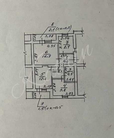 Продам 3 к. квартиру на Калнишевського (Косіора)