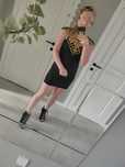Sukienka mini Pixie lott lipsy London S 36 cekiny cekinami