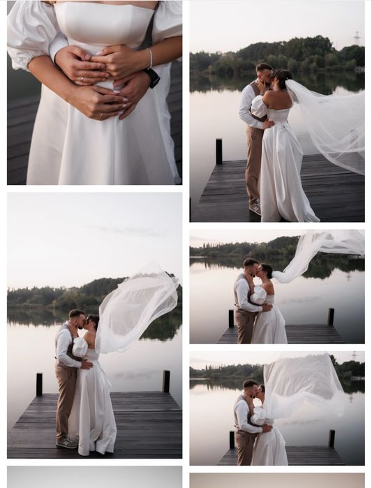 Весільна сукня з відкритими плечима