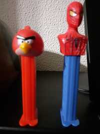 Dispensador PEZ - Angry Birds  e Homem aranha