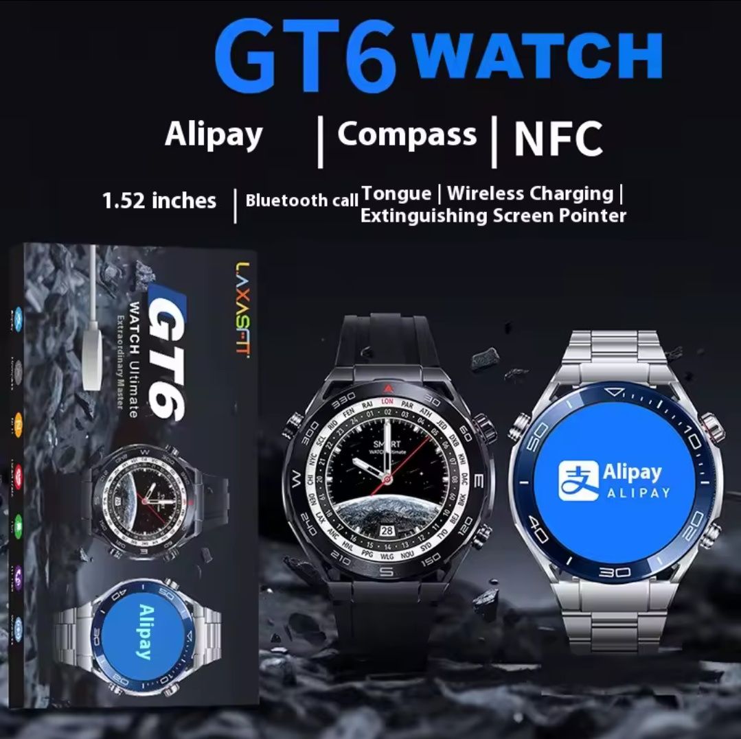 Смарт часы GT 6 plus.GPS.Amoled.IP67.