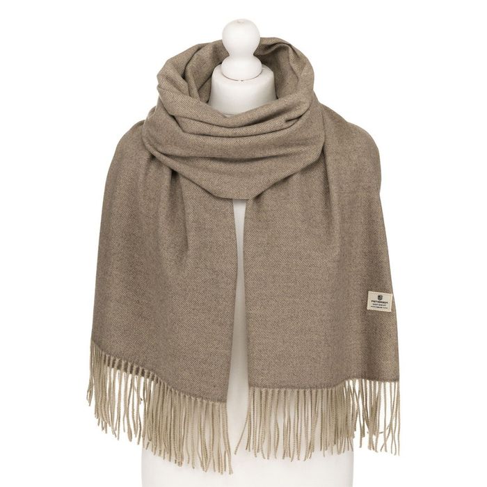 szal gładki damski w ciemnoszarym kolorze - peterson