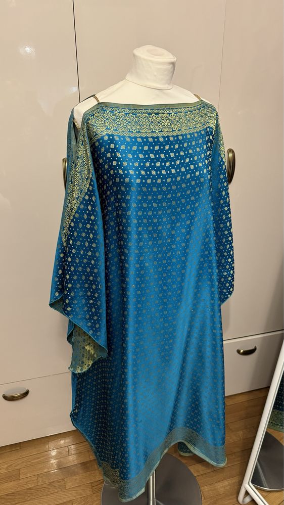 Damska Sukienka Wieczorowa szyta na miare z Indii roz L XL 40 42