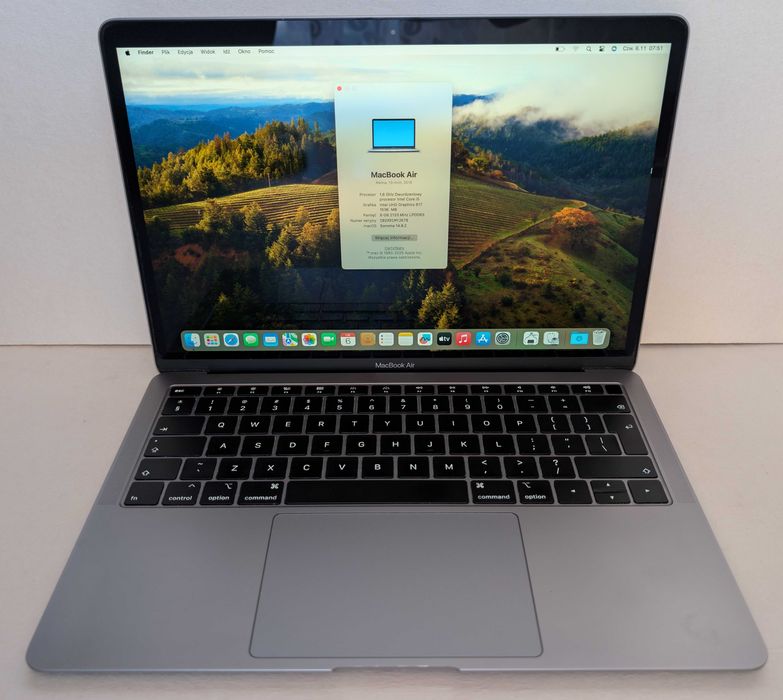 Apple MacBook Air 13 2018/13.3/i5-8210Y-3.6GH/8GB/SSD256/Sonoma 14.8.2
