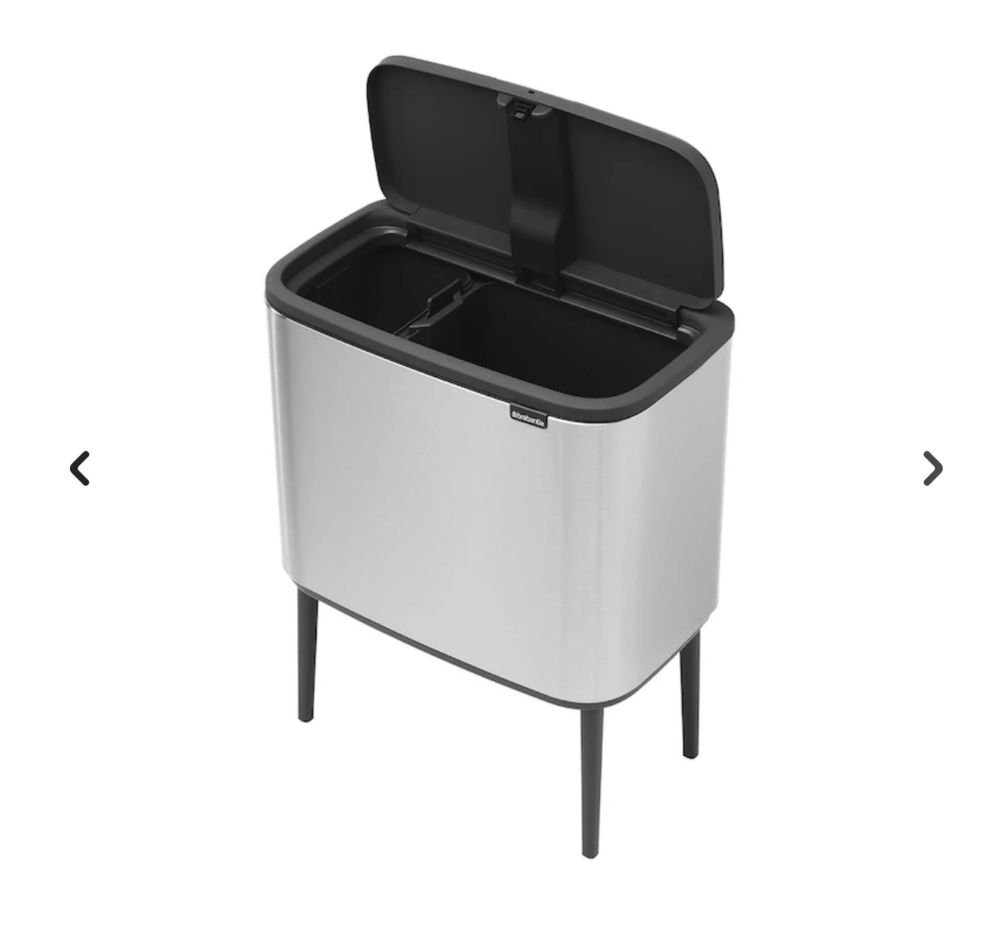 Semi-novo: Balde/caixote de lixo (lixeira) para reciclar BO Touch Bin 11 + 23 L | Brabantia