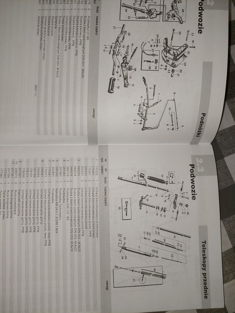 Instrukcja obsługi katalog czesci rama silnik simson s51