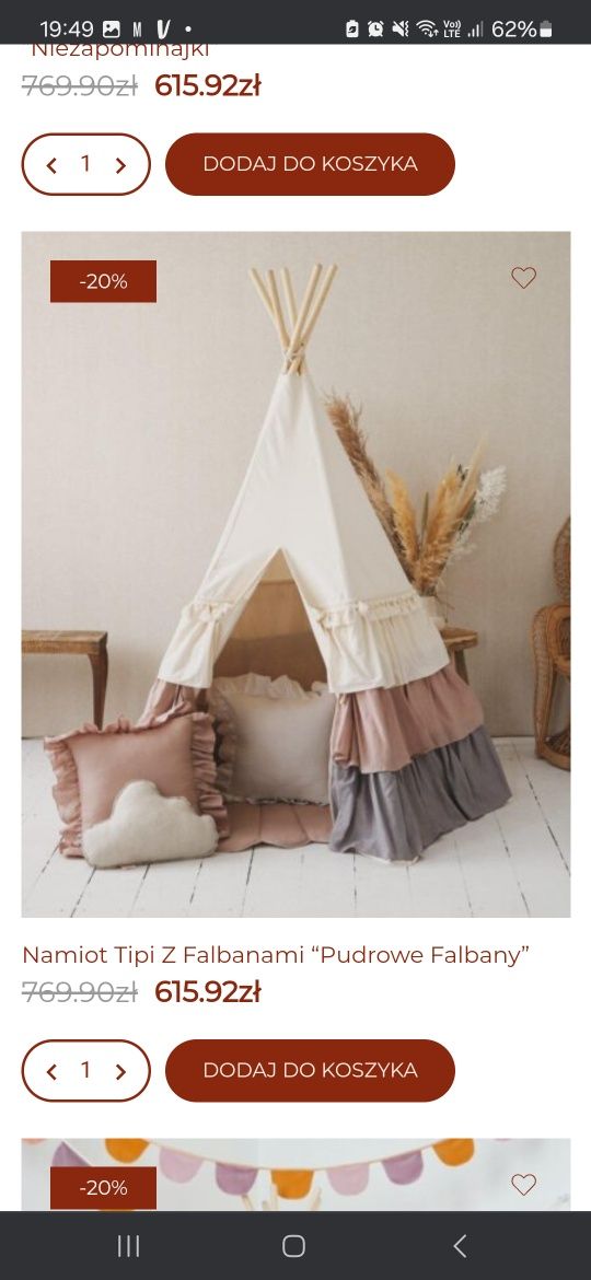 Namiot tipi Boho