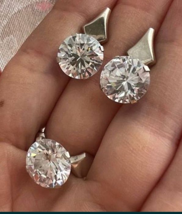 Серебро серьги высокая швенза и кольцо,высокая швенза 925 проба