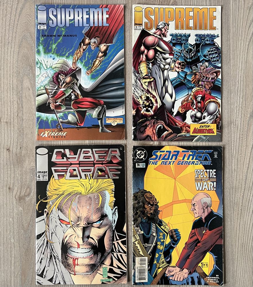 Stare komiksy z lat 90. Cyber Force, Star Trek, Supreme
