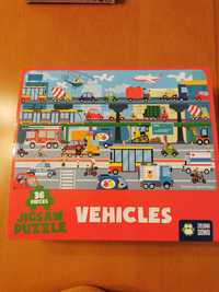 Puzzle JIGSAW Vehicles - 36 elementów - Zielona Sowa