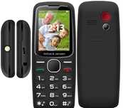 TELEFON dla seniora GOTZE & JENSEN GFE302 CZARNY 2 SIM z latarka