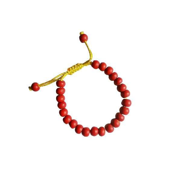 Czerwona orientalna bransoletka z kamienia