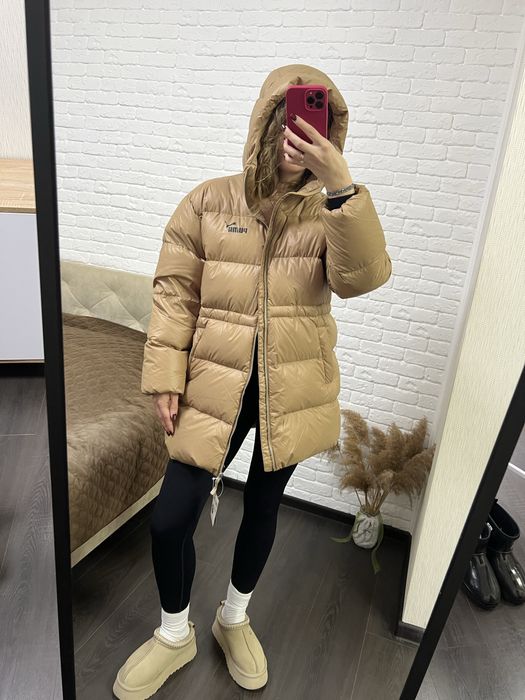 Пуховик Puma. беж S . Чорна Л. Оригінал